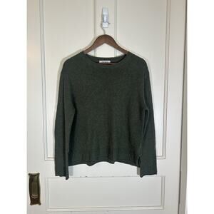 Pura Cashmere Wool Cashmere Blend Roll Neck Sweater Womens Size Small Green